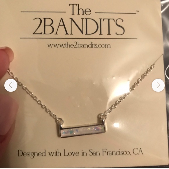 2Bandits Athens Silver Iridescent bling Bar chain - Picture 9 of 11